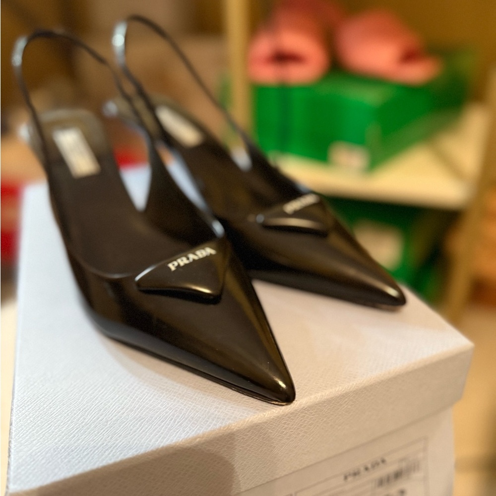 Prada Black Women's Slingback Pumps
